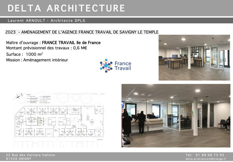 Aménagement d'une agence France Travail