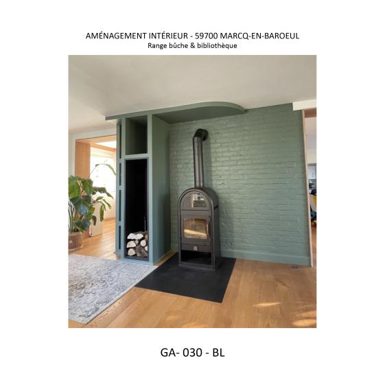 Mobilier sur mesure : range bûche