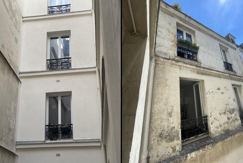 Détail après - avant ravalement Détail après - avant ravalement