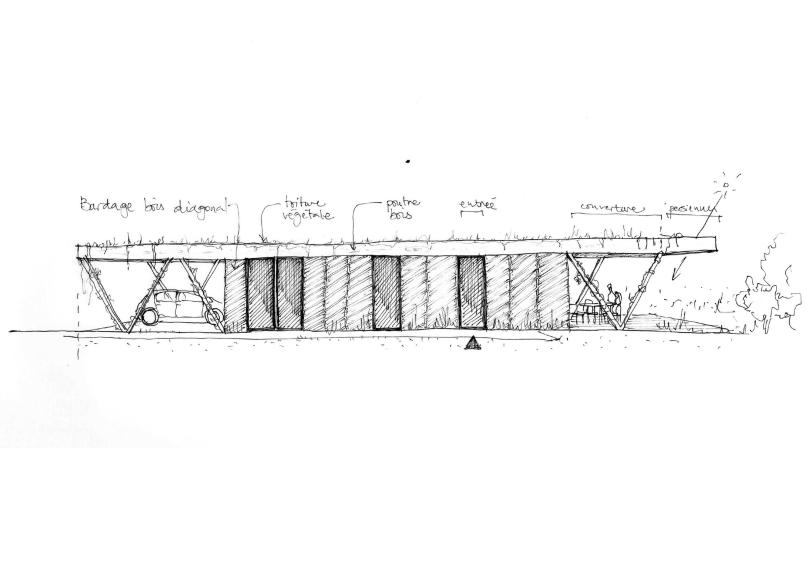 Croquis vue de côté 