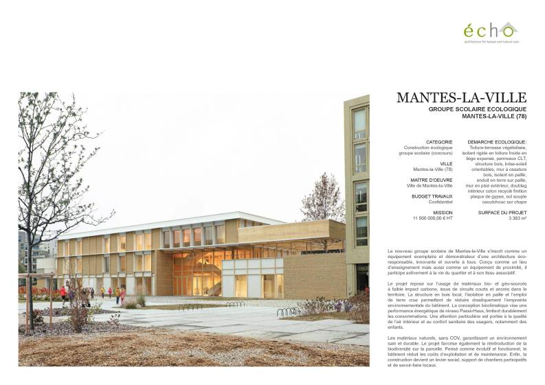 Construction écologique • Groupe scolaire | Mantes-la-Ville (78)