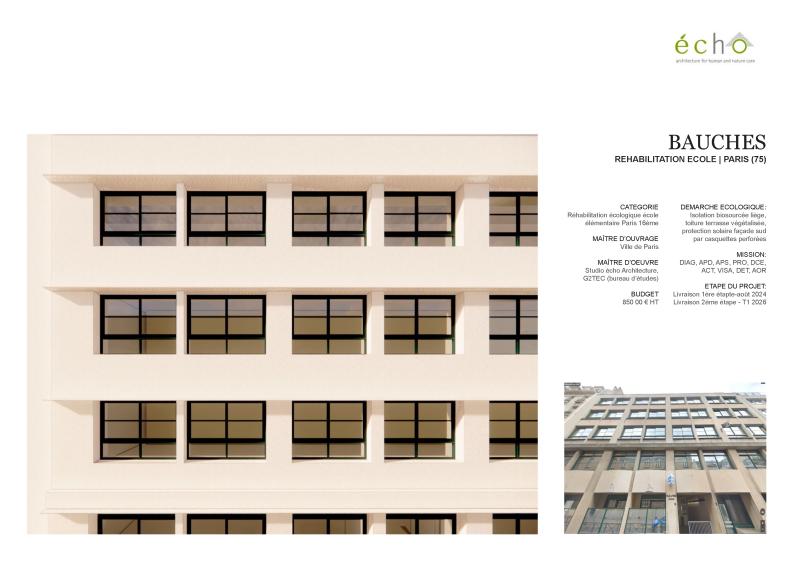 Rénovation écologique • École élémentaire | Paris 16ᵉ Rénovation écologique • École élémentaire | Paris 16ᵉ