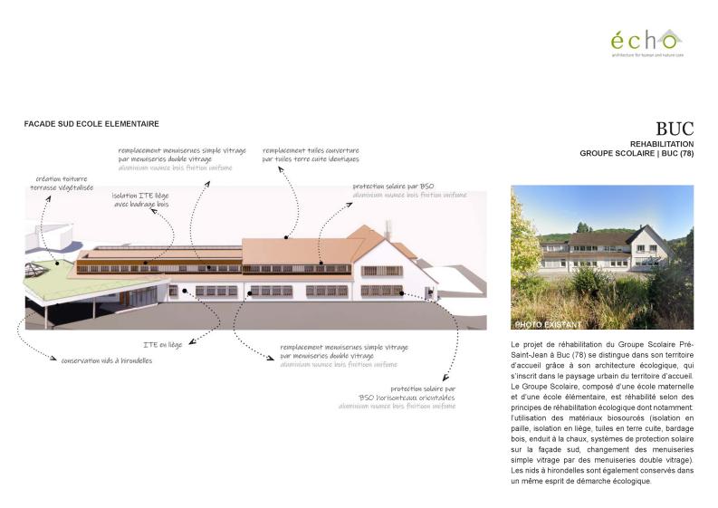 Réhabilitation écologique • Groupe scolaire  | Ville de Buc (78)
