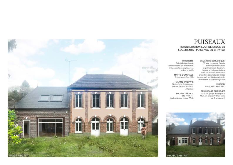 Réhabilitation écologique • Transformation en logements | Oise (60)
