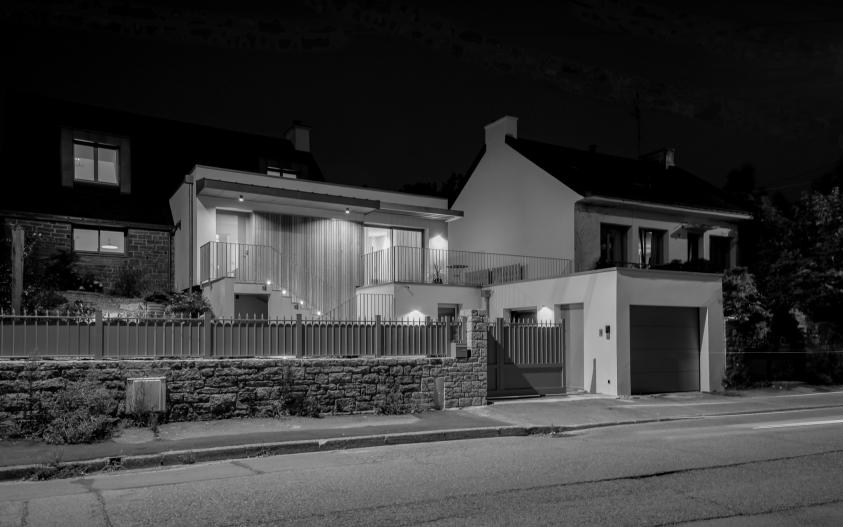 Elévation Ouest de nuit