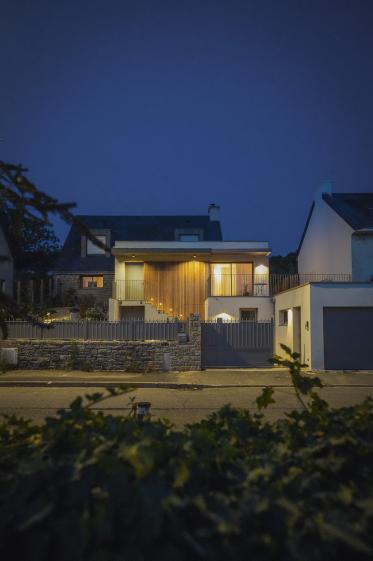 Elévation Ouest de nuit