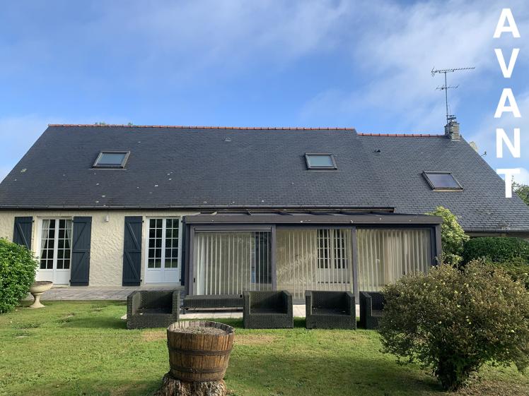 Vue de la maison depuis le jardin avant rénovation 