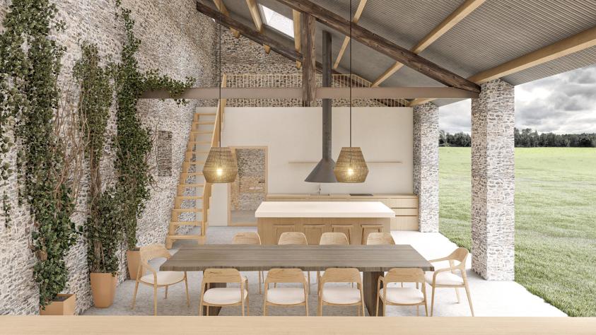 Jardin d'hiver et cuisine d'été