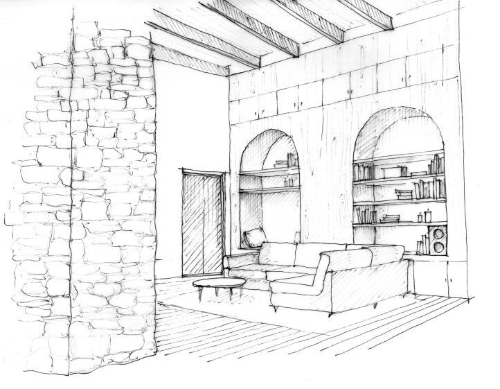 Croquis du salon 