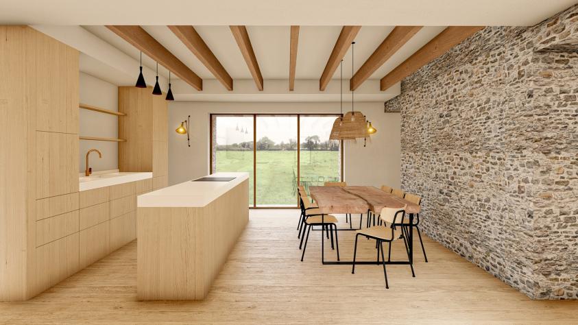 Vue sur la cuisine 