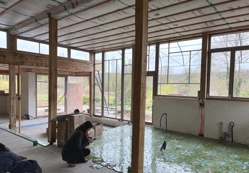 Choix de la couleur des joints en réunion de chantier ©PS
