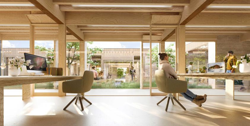 TEC - Perspective vue interieur sur patio