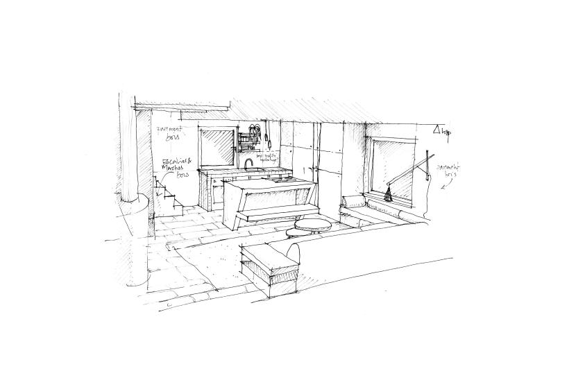 Croquis du salon 