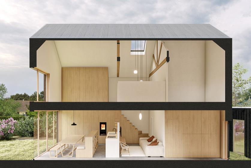 Coupe sur l'intérieur 