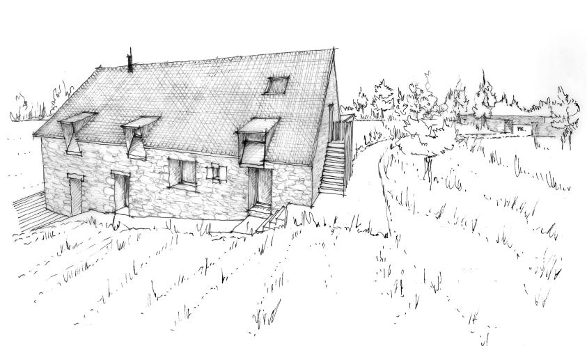 Croquis d'ensemble de la maison 