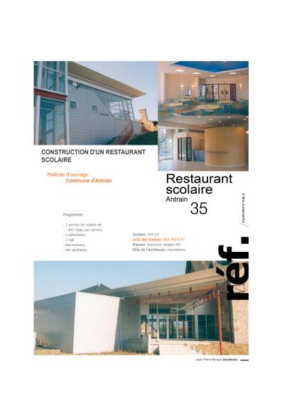Création d'une cantine scolaire pour la ville d'Antrain 