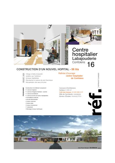 Construction d'un Centre Hospitalier à Confolent - participation concours - projet non sélectionné