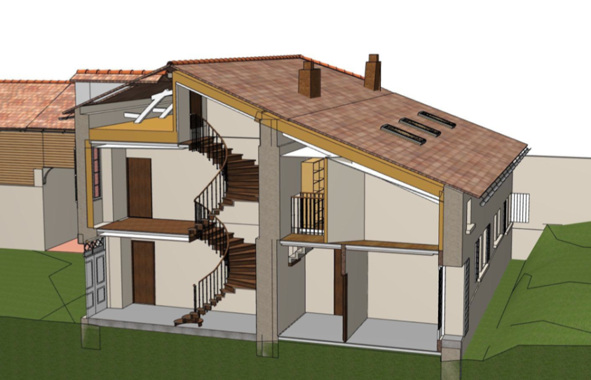 Coupe 3D de l'existant