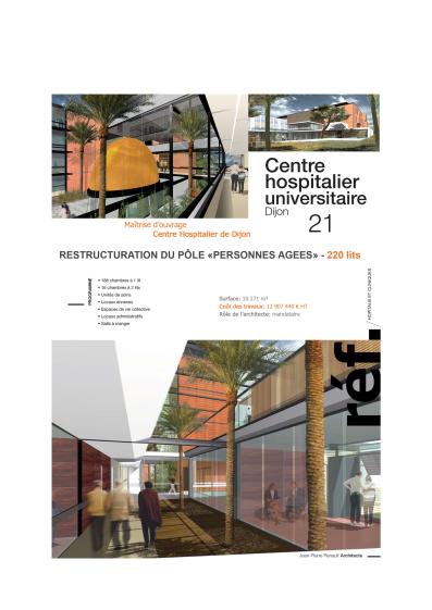 Concours Centre Hospitalier Dijon - Projet non sélectionné