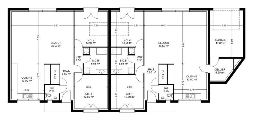 Plan des 2 logements