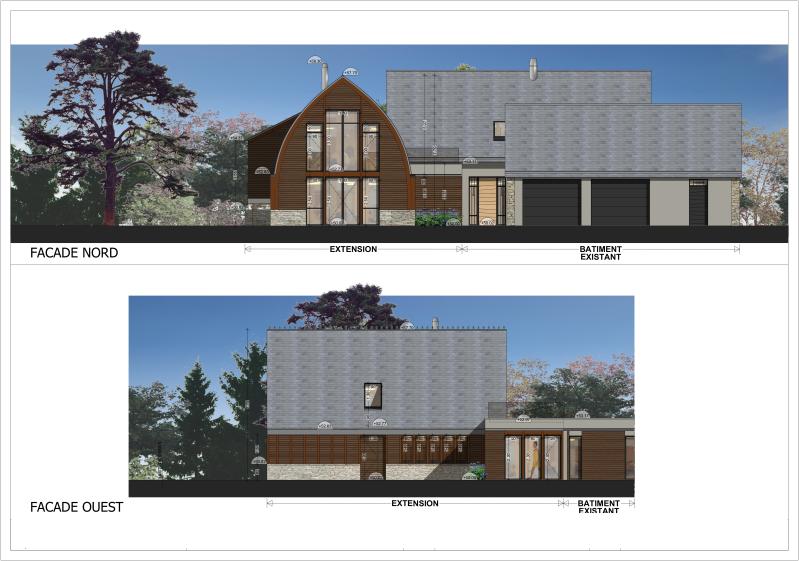 Projet d'extension d'une maison existante - Projet non réalisé
