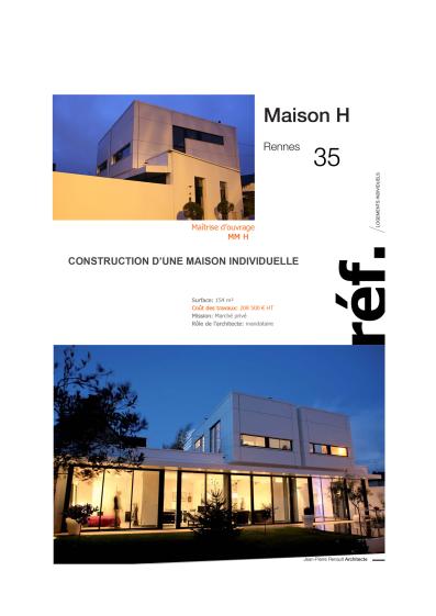 Création d'une maison individuelle
