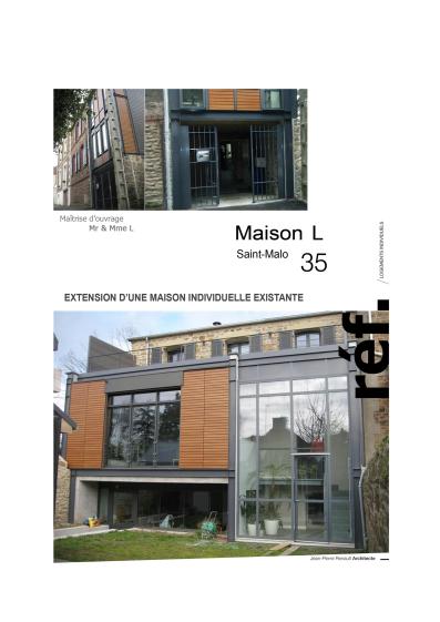 Extension d'une maison individuelle existante