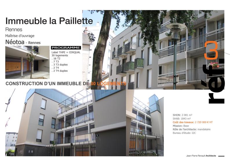 Réalisation d'un immeuble de 30 logements 
