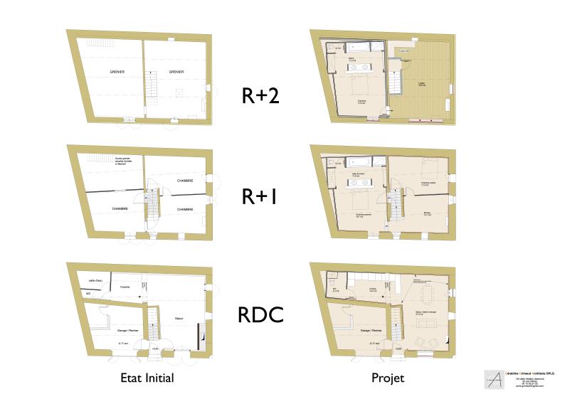 Plans avant /après