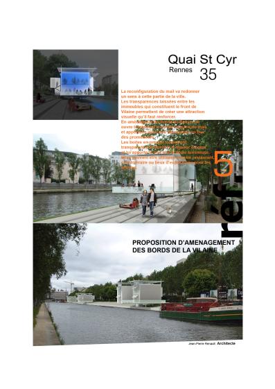 Proposition d'aménagement des quais St Cyr à Rennes