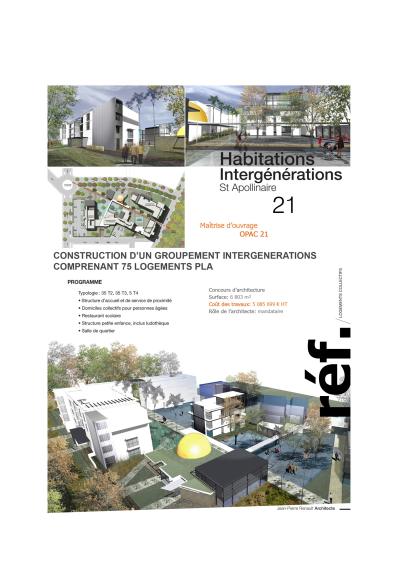 Concours d'architecture afin de créer des habitations inter-générations - Projet non retenu