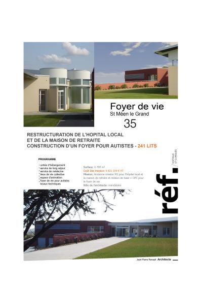 Restructuration d'un centre hospitalier existant et création d'un foyer pour personnes autistes