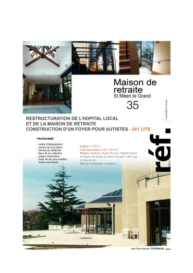 Restructuration d'un centre hospitalier existant et création d'un foyer pour personnes autistes