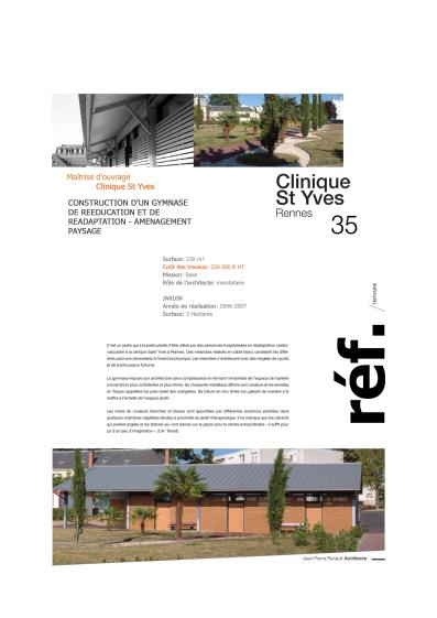 Construction d'un gymnase de rééducation et de réadaptation - aménagements paysagers