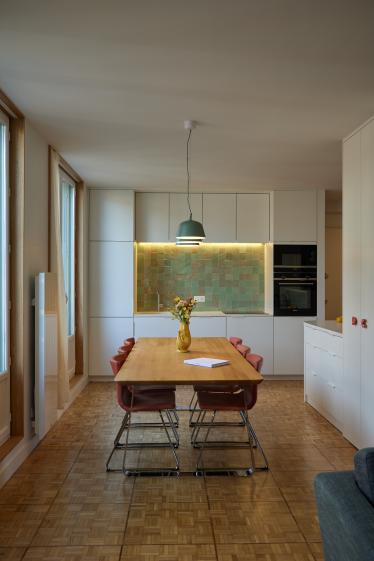 La cuisine/Salle à manger renovation appartement Toulouse