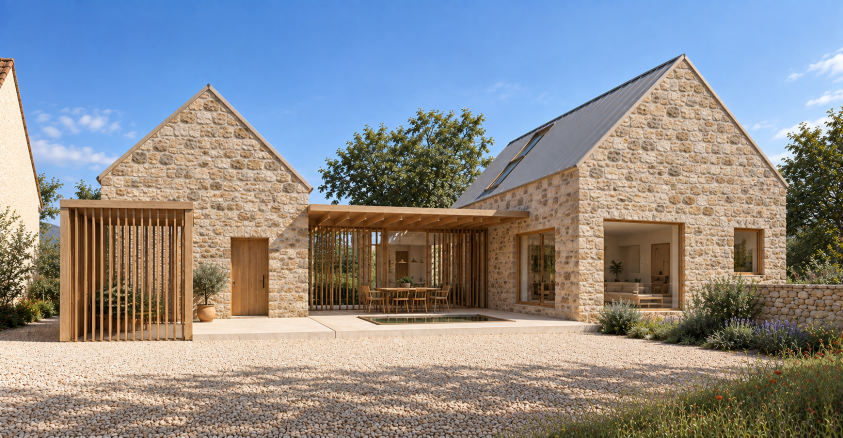 maison en pierre calcaire