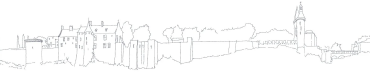 Croquis de la forteresse de chinon depuis le quai Danton