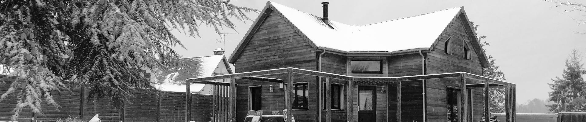 Photo d'une maison individuelle à ossature bois 