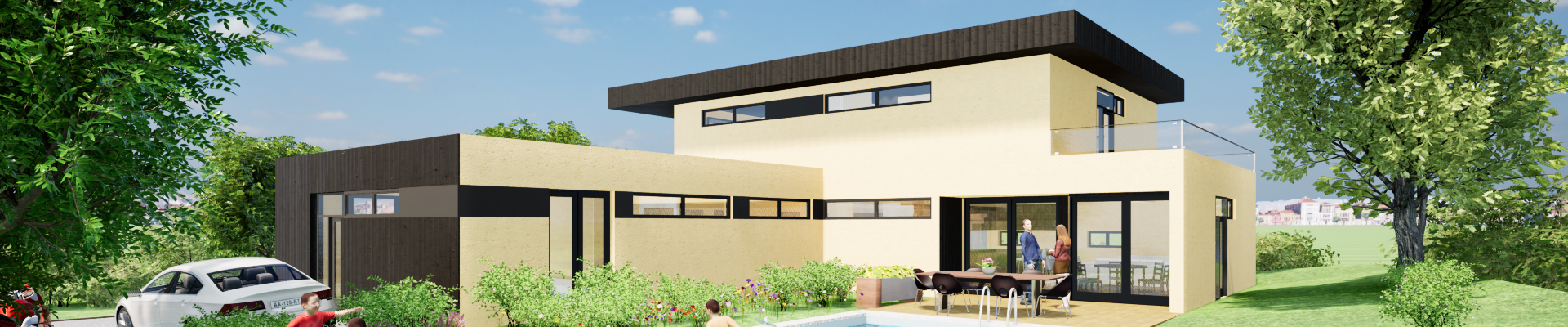 Maison individuelle en matériaux biosourcés