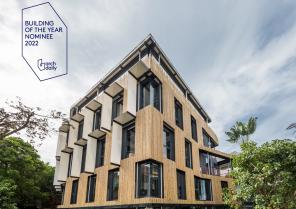 BUREAUX BIOCLIMATIQUES FACADE BAMBOU