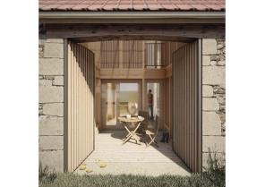 Transformation d'une grangette en habitation saisonnière et en local professionn