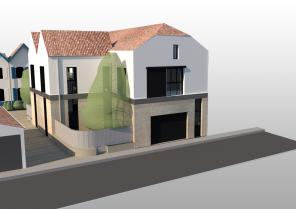 construction de trois maisons, maison neuve, ossature bois, fouras, architecte, 
