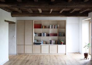 bibliothèque en contreplaqué bouleau