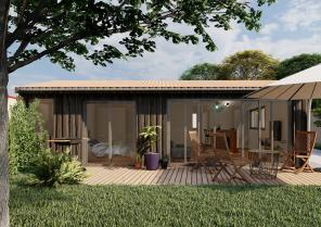 Vue extérieure du projet depuis la parcelle