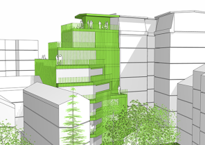 Transformation de bureaux en logement avec sur-élévation