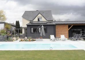 Vue depuis le bas du jardin