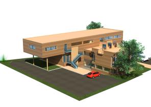 Projet - vue Nord-est image de synthèse