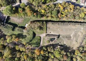 Vue aérienne de l'ensemble du fort de Queuleu - état existant