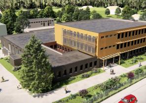 FACADE SUR ENTREE DU COLLEGE.