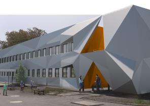 FACADE SUD ETAT FUTUR  BATIMENT B COLLEGE LOUIS PASTEUR A LAVELANET.